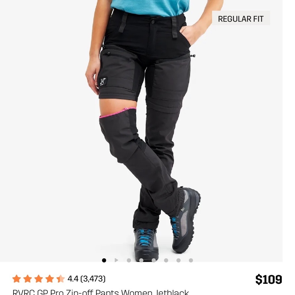 Revolution Race GP Pro zip off pants in pink